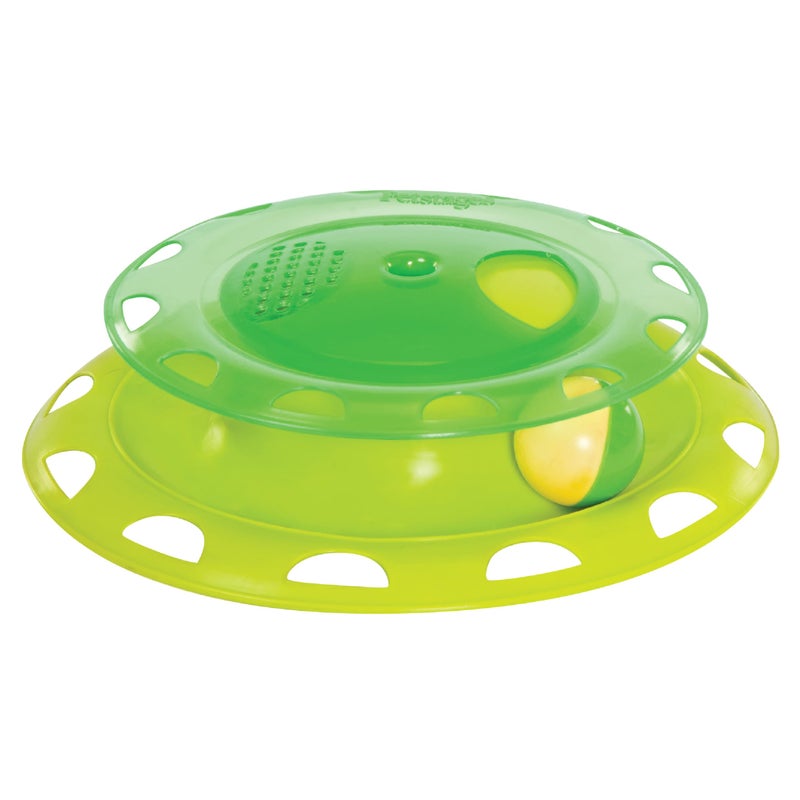 Catstages Catnip Chaser Track â€“ Interactive Cat Toy with Catnip for Batting, Swatting, and Mental Stimulation, Green - Image 1